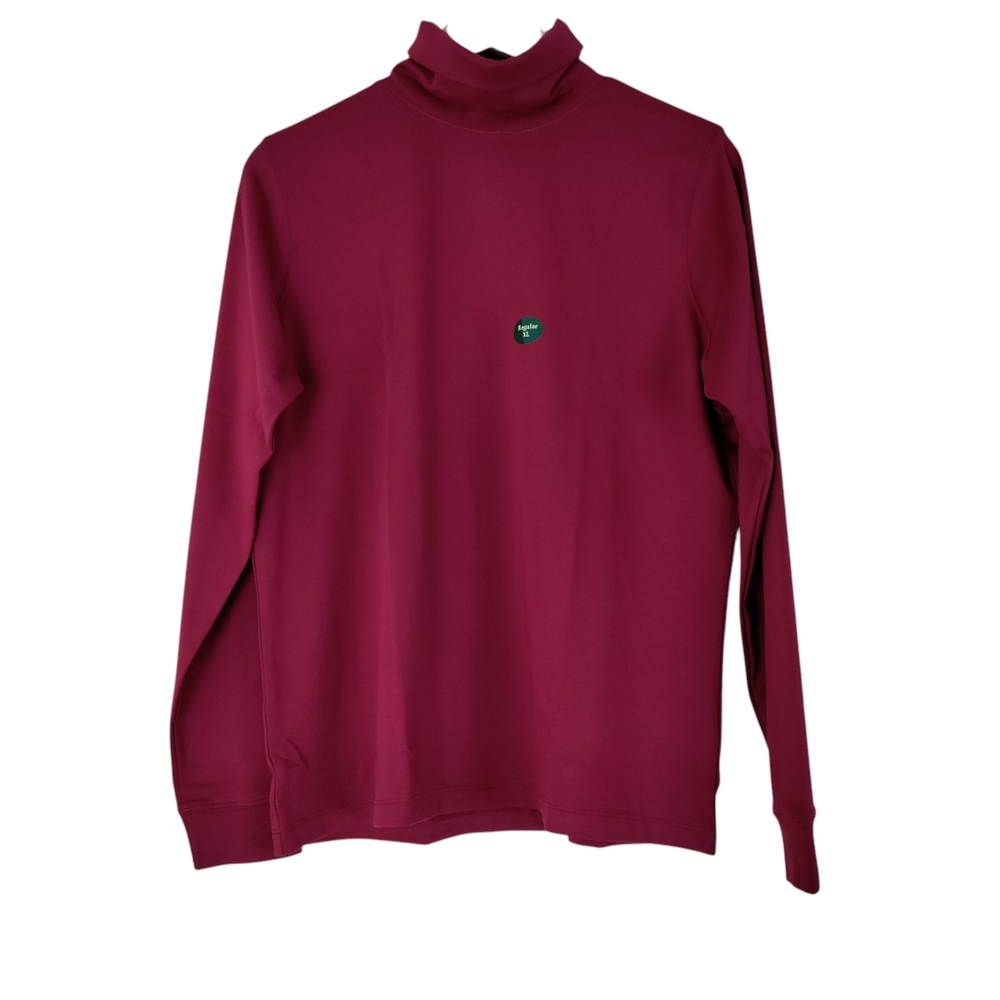 L.L. Bean Mock Neck Size XL Red NWT Pullover Long Sleeve Shirt